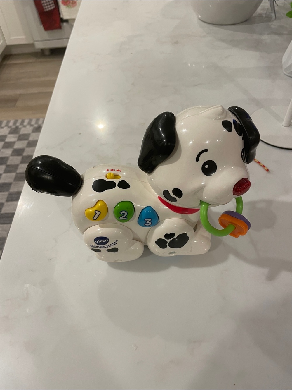 VTech Interactive Pull-Along Puppy Toy - White & Black